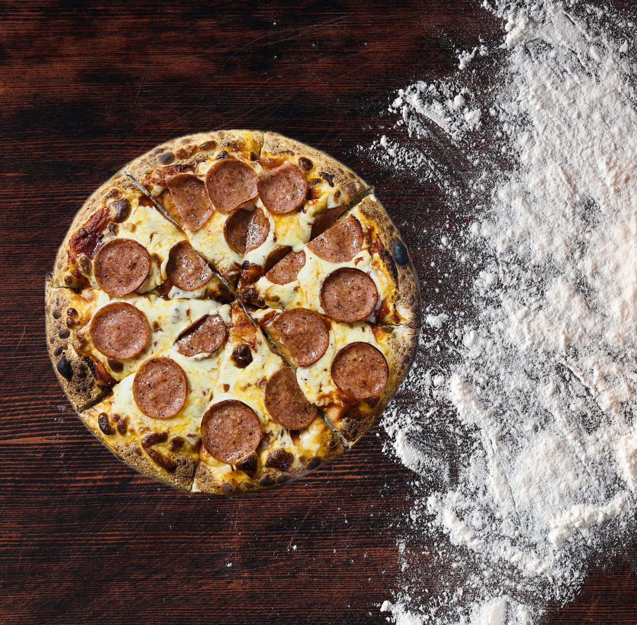 Pizza fresh from the oven